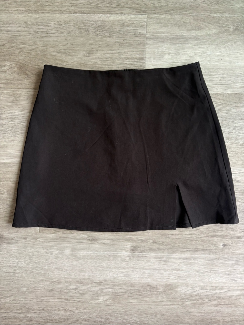 Classic Black Mini Skirt with Side Slit